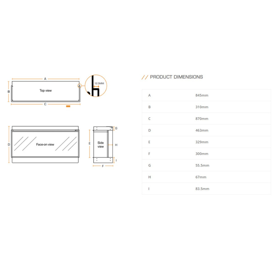 Електрокамін British Fires New Forest 870 mm
