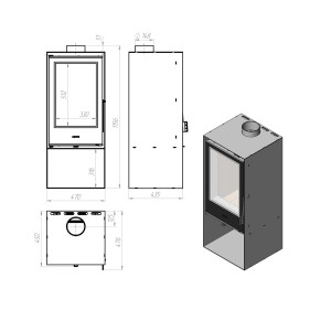 Стальная печь M-FIRE Evia