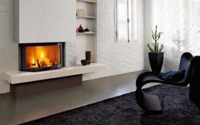 Дизайн камінів у формі призми