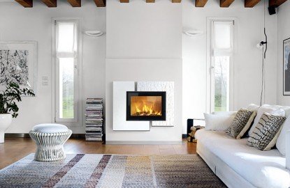 Білий камін в інтер'єрі - сучасна тенденція total white