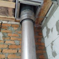 Опорна конструкція для зовнішнього димоходу з нержавіючої сталі