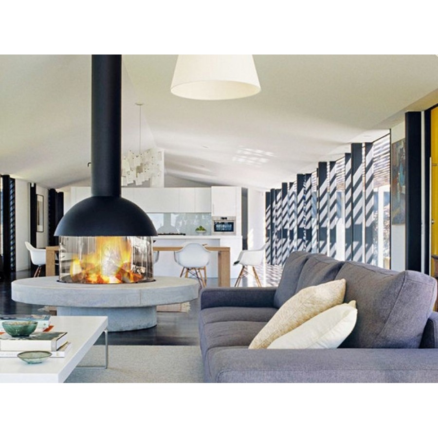 Острівний камін Mezzofocus Vitre