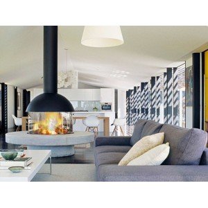 Острівний камін Mezzofocus Vitre