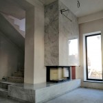 Кутовий мармуровий камін