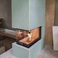 Тристороння камінна топка U-типу, конвекційний короб