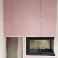 Правобічна кутова топка, конвекційний короб з нішею для дров