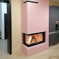 Лівобічна кутова топка, конвекційний короб під оздоблення