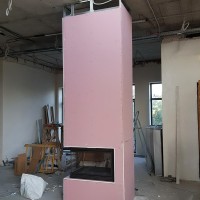 Тристороння камінна топка U-типу, конвекційний короб