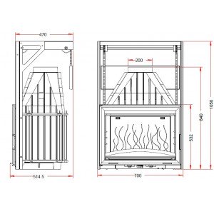 Камінна топка Invicta 700 Grande Vision relevable