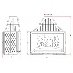 Камінна топка Invicta 900 Grande Vision