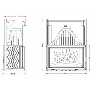 Камінна топка Invicta 900 Grande Vision relevable