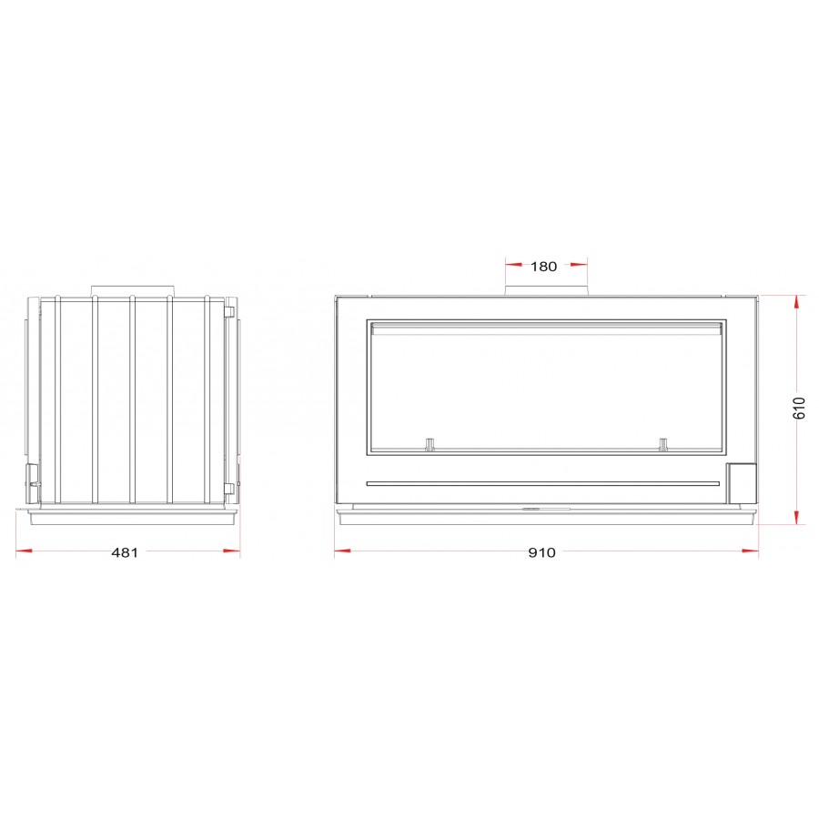Піч-камін двостороння Invicta Aaron