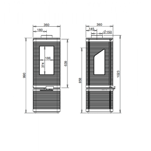 Піч чавунна Iwaki on base