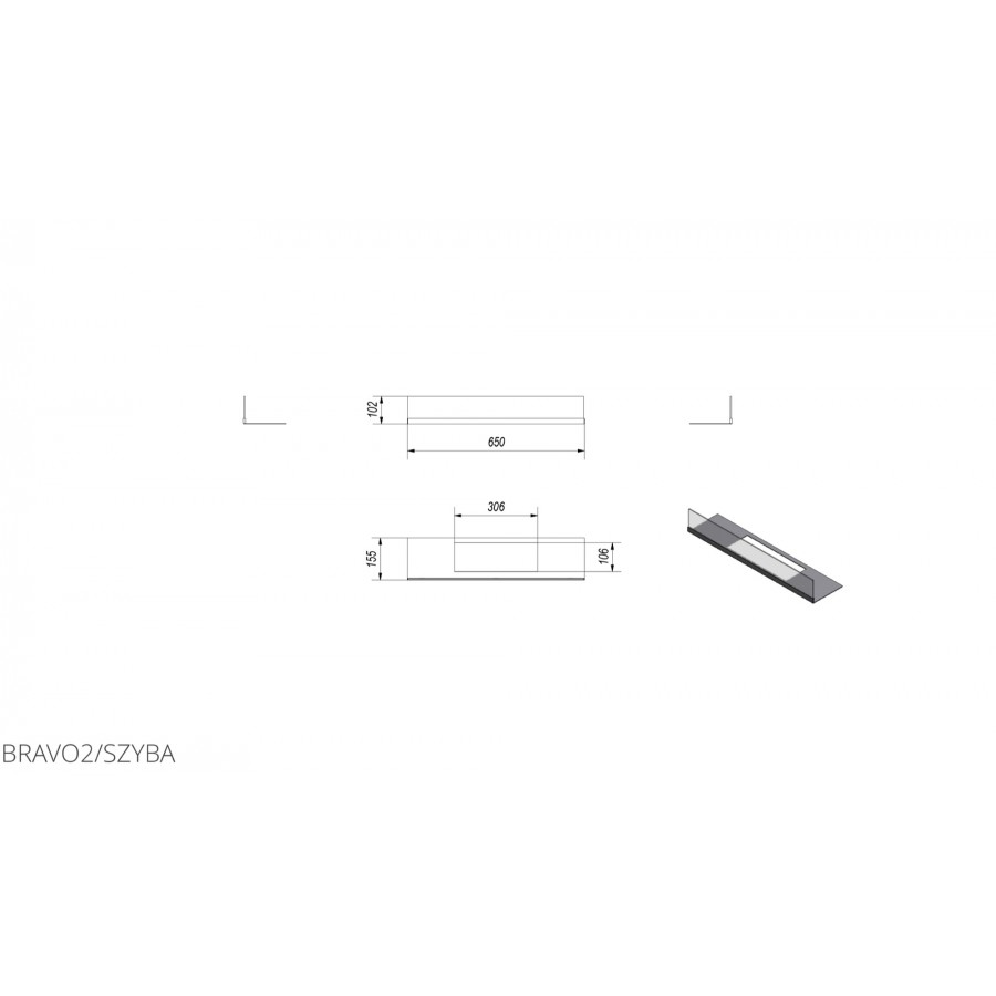 Стекло для биокамина Kratki BRAVO 2