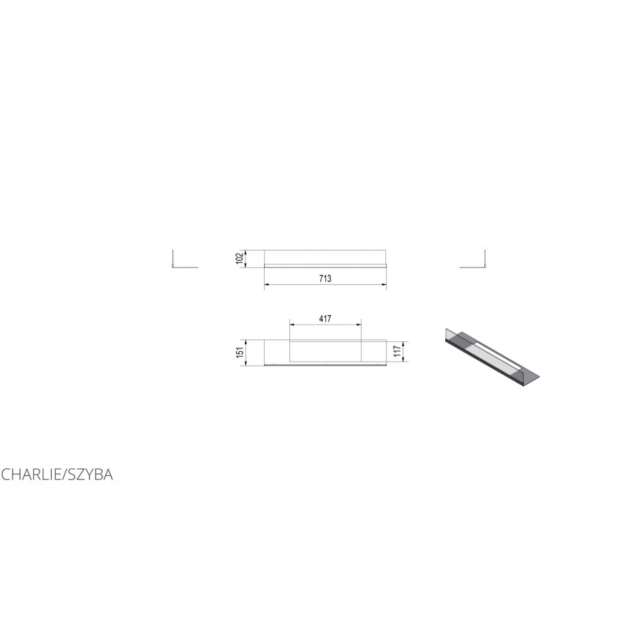 Стекло для биокамина Kratki CHARLIE