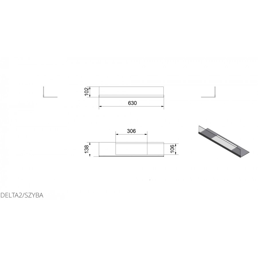 Скління біокаміна Kratki DELTA 2