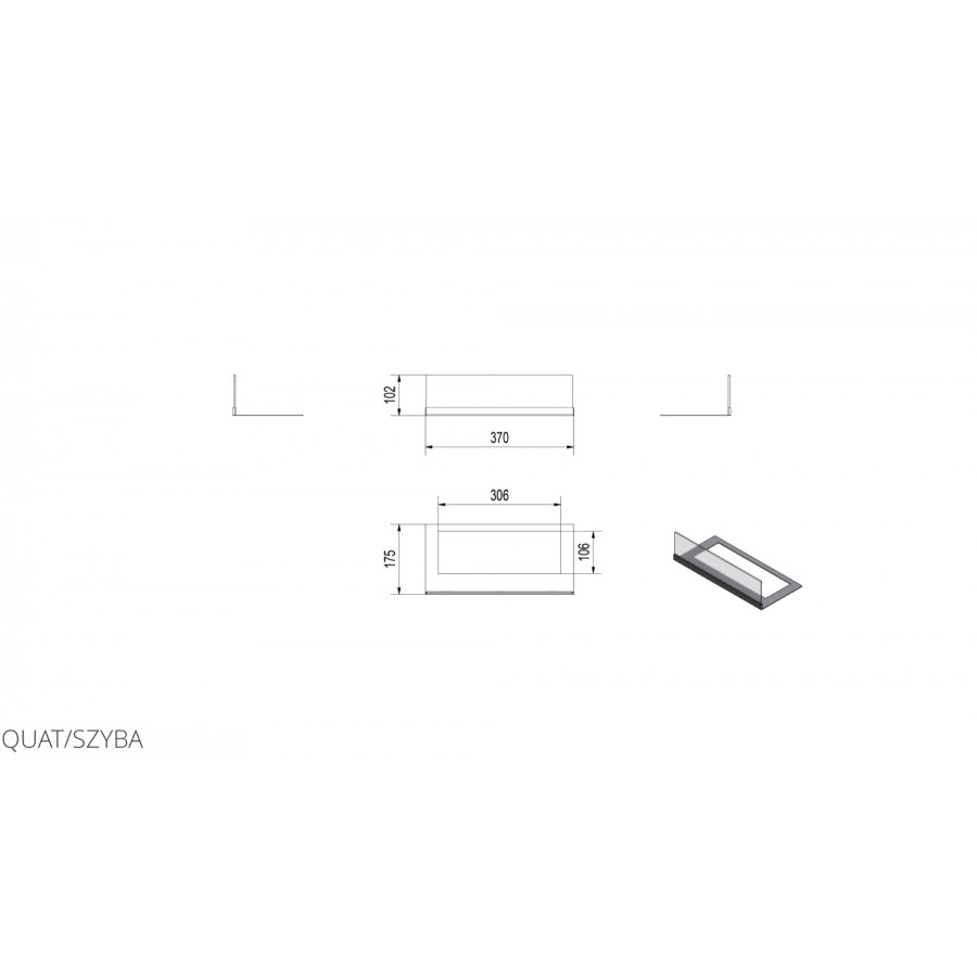 Скління біокаміна Kratki QUAT