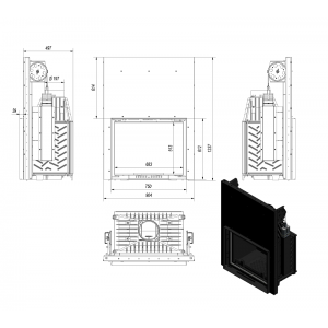Камінна топка Kratki Amelia/G