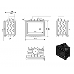 Камінна топка Kratki Antek PF