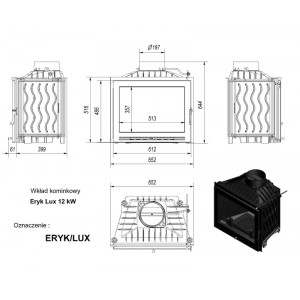 Камінна топка Kratki Eryk 12 Lux