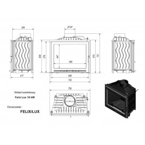 Камінна топка Kratki Felix Lux 16 кВт