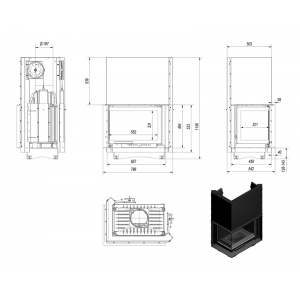 Камінна топка Kratki Maja/L/BS/G