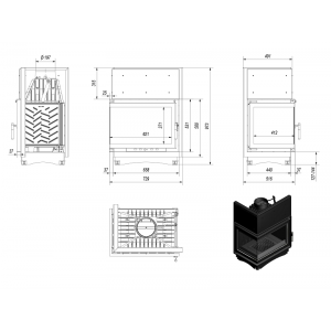 Камінна топка Kratki Zuzia 16/L/BS