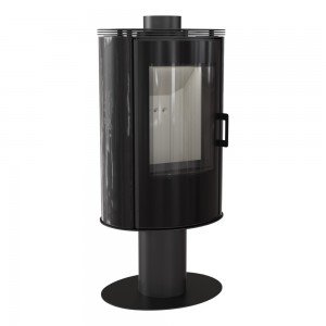 Піч кахельна Kratki AB S/N/O/DR GLASS чорна