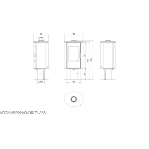 Піч сталева Kratki AB S/N/O/DR GLASS