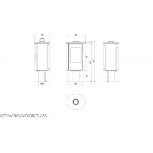 Піч сталева Kratki AB S/N/O/DR GLASS