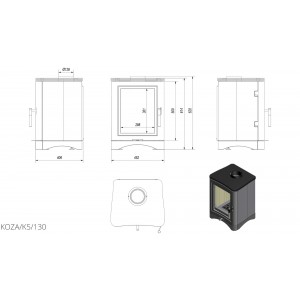 Печь стальная Kratki K5 &empty;130