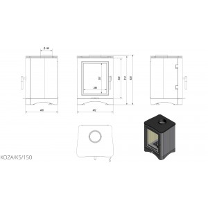 Печь стальная Kratki K5 &empty;150