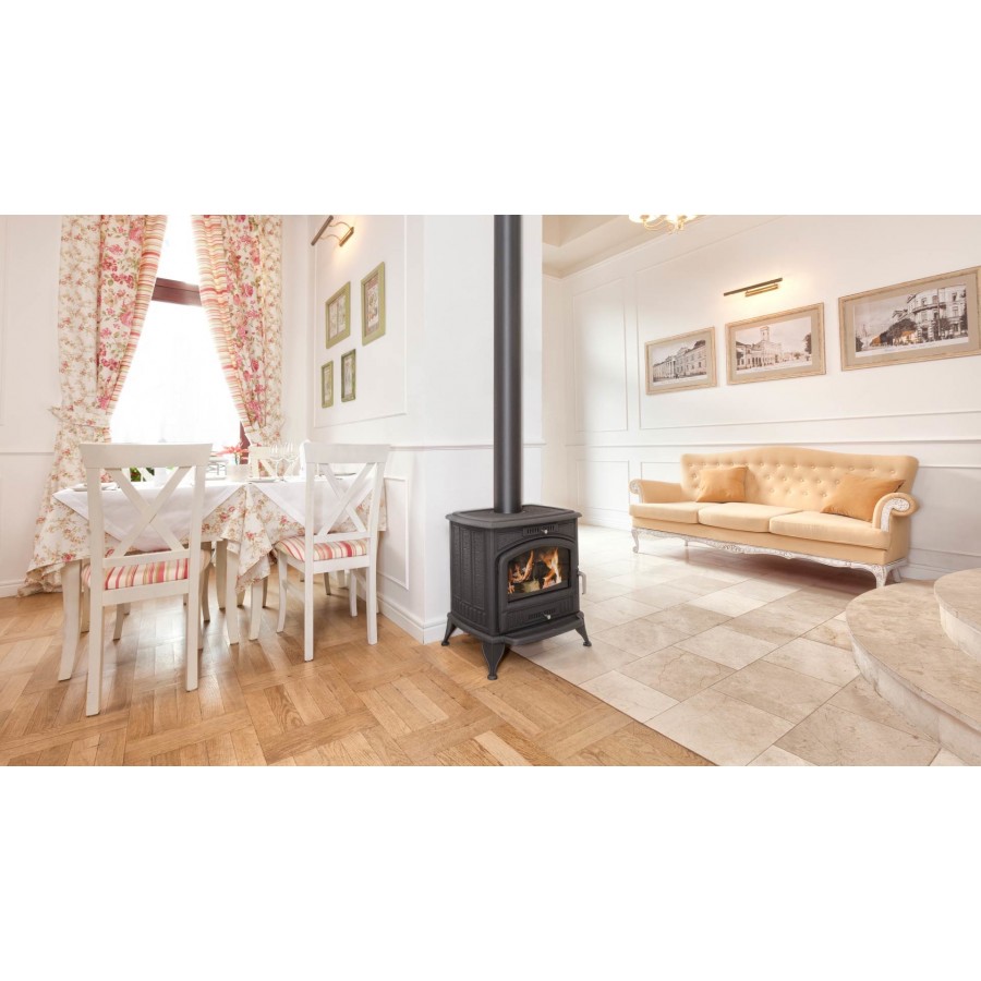 Піч чавунна буржуйка Kratki K6 ∅150 з турбофеном