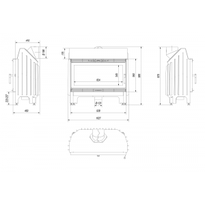 Камінна топка Kratki Blanka/910 12 кВт