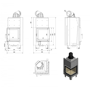 Камінна топка Kratki MBN/P/BS 8 кВт