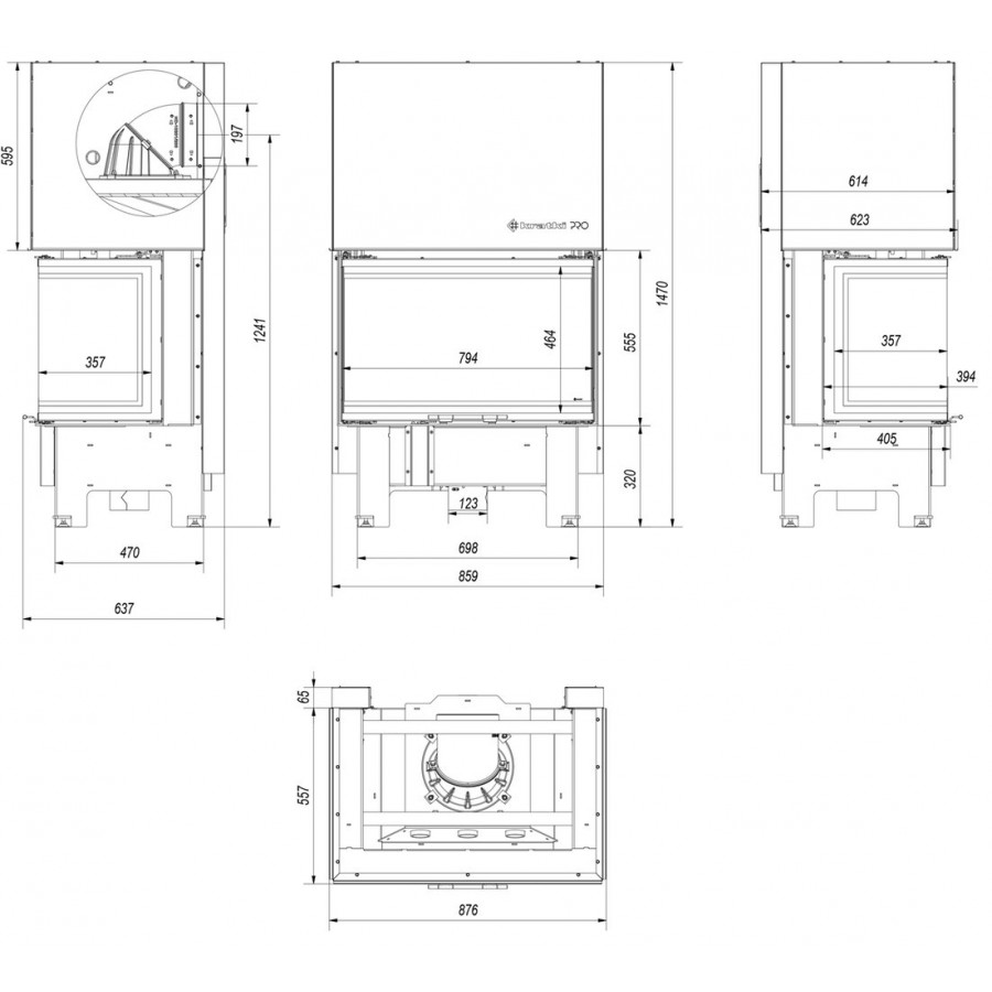 Камінна топка Kratki NBC/800/400 10 кВт