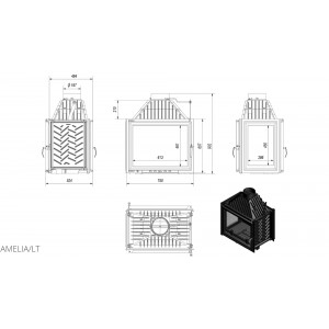 Каминная топка Kratki AMELIA 25 LT