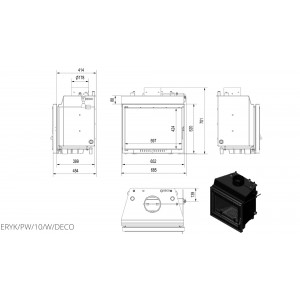 Топка з водяною сорочкою Kratki ERYK PW 10 DECO