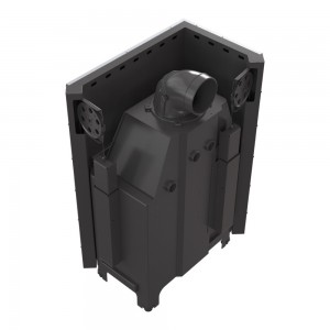 Камінна топка Kratki MBO 15 ліва BS з гільйотиною гнуте скло.