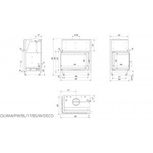 Топка з водяною сорочкою Kratki OLIWIA PW 17 ліва BS DECO