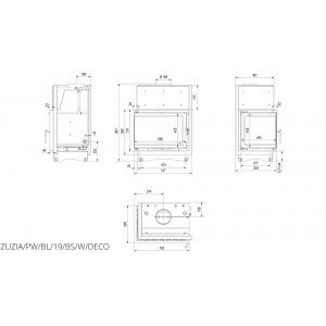 Топка з водяною сорочкою Kratki ZUZIA PW 19 ліва BS DECO