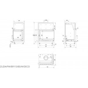 Топка з водяною сорочкою Kratki ZUZIA PW 15 права BS DECO