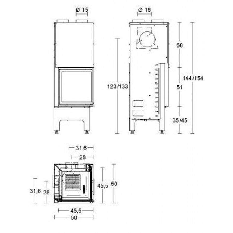 Каминная топка Piazzetta HT 510SL