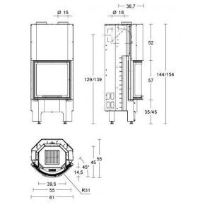 Камінна топка Piazzetta HT 555T SL
