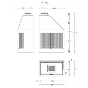 Камінна топка Piazzetta MA 280 S