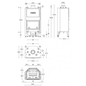 Топка з водяним контуром Piazzetta MT 600