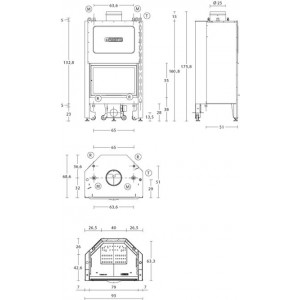 Топка з водяним контуром Piazzetta MT 610