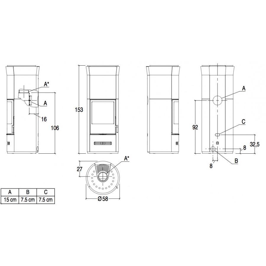 Печь Piazzetta E929 T Hermetic BCS