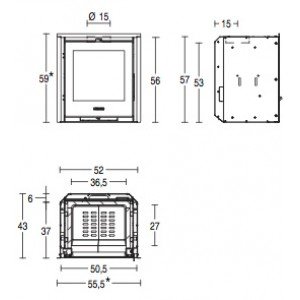 Камінна топка Piazzetta IL 52/57 M