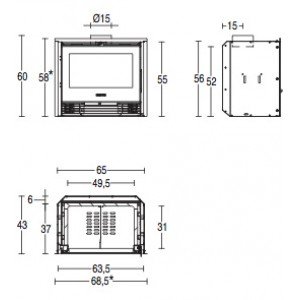 Камінна топка Piazzetta IL 65/56 V